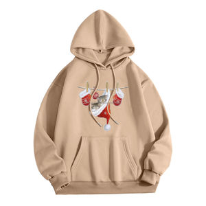 Sudadera con capucha personalizada con estampado personalizado y bordado Unisex algodón polar talla grande promoción Sudadera con capucha - Product Image 3