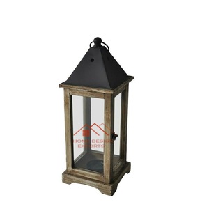 2025 Christmas Decor Wooden <b>Lantern</b> Decorative Hot Selling Customization Reusable Degradable Farmhouse - Product Image 3