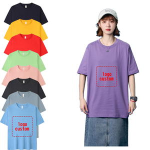 Camiseta blanca Lisa para hombre al por mayor, camisetas de gran tamaño en blanco con hombros caídos, Camiseta de algodón 100% personalizada, Camiseta de algodón de 205g - Product Image 6