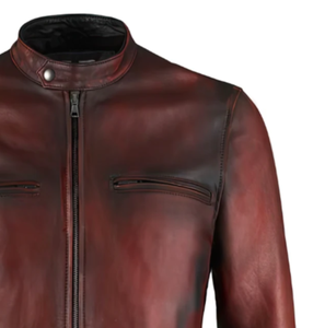 แจ็กเก็ตหนังแท้ปรับแต่ง100% เข้ารูประบายอากาศได้ดีบุด้วยผ้าซาตินมีซิปปิดสำหรับฤดูหนาวแจ็คเก็ตหนังแวกซ์ - Product Image 2