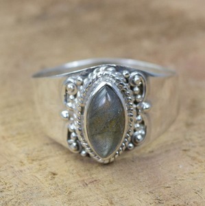 Designer Handmade 925 Sterling Silver Wedding Party Unisex <b>Ring</b> Natural Multi Fire <b>Labradorite</b> Gemstone Rhodium Plated Solid - Product Image 5