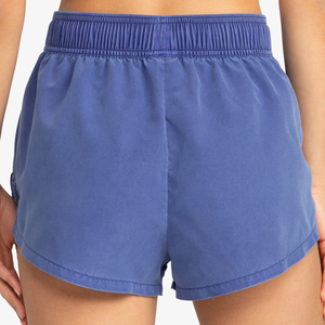 Pantalones cortos atléticos de cintura alta para mujer, pantalones cortos informales de talla grande transpirables de secado rápido, técnicas lavadas con logotipo personalizado, deportes de Yoga - Product Image 2