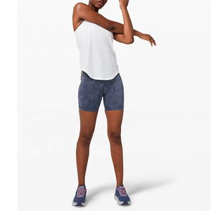 Shorts de yoga personnalisés sans couture à taille haute en spandex/nylon, respirants, extensibles dans les quatre sens, avec motif uni pour le sport et la remise en forme - Product Image 5