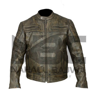 Chaqueta de Motociclista de Cuero Negra para Hombre y Mujer, Talla Grande, Resistente al Viento, con Diseño Hecho a Mano - Product Image 4