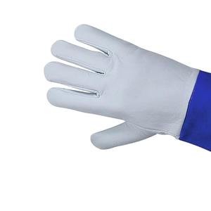 Guantes DE SEGURIDAD DE CUERO Partido de vaca blanca de alta calidad para soldar guantes de mano de trabajo protectores impermeables resistentes al calor al por mayor - Product Image 5