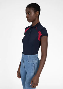 Chemise d'équitation pour femmes à manches courtes, tissu léger, respirant et extensible, sous-vêtement d'équitation athlétique, OEM - Product Image 5