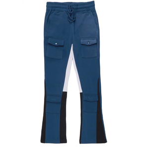 Diseño personalizado 2025 Streetwear Joggers sueltos apilados Flare Fit pantalones de chándal hombres pantalones de chándal acampanados pantalones vaqueros de los hombres - Product Image 2