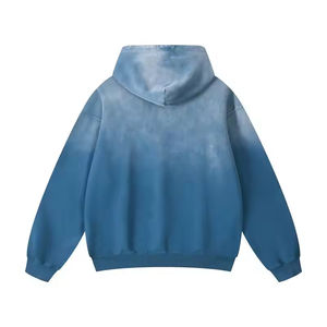 Top qualité Streetwear lavé à l'acide soleil fané sweats à capuche Logo personnalisé coton polaire pull surdimensionné à capuche pour hommes sweats à capuche - Product Image 2