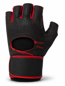Guantes Deportivos Unisex de Cuero, Medios Dedos, Antideslizantes, Transpirables, para Levantamiento de Pesas y Entrenamiento en Gimnasio - Product Image 2