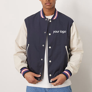 แจ็กเก็ตเบสบอลเลตเตอร์แมนรุ่นสั้นสำหรับฤดูหนาวสินค้าใหม่2025ออกแบบได้เองปักโลโก้เสื้อแจ็กเก็ตที่มีน้ำหนักมาก - Product Image 4