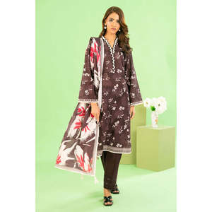 Conjunto de 3 Piezas WNS-52038, Salwar Kameez de Algodón Khaddar Estampado, Vestido Pakistaní para Festivales con Dupatta, Ropa Festiva India - Product Image 6