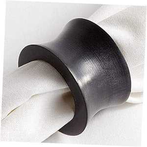 Anillos de Servilleta de Madera con Adorno Metálico, Estilo Clásico, Decoración Duradera para Mesa de Comedor, Cocina, Fiesta, Boda, SAMI - Product Image 4