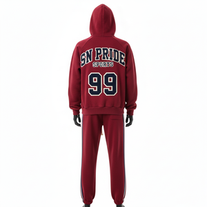 Lightweight Hooded Casual Good Quality Unisex Fitness Tracksuits <b>Set</b> High Comfortable for Workout <b>Embroidery</b> Breathable - Product Image 3