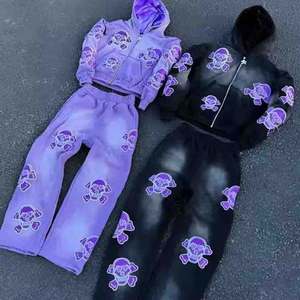 New Arrival Unisex Streetwear Hooded Autumn <b>Tracksuit</b> Customizable Regular Fit 100% Cotton Sportswear Wholesale - Product Image 1