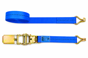 Durable 25mm Premium Polyester Ratchet Tie Strap Double-J Hooks CE Certified for Light Duty Cargo <b>Securing</b> <b>Equipment</b> - Product Image 5