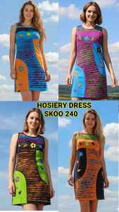 SK NOOR SONS alta moda Floral bordado Casual Hosirey vestidos Super tendencia transpirable cómodo ecológico Natural - Product Image 4