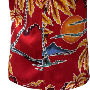 เสื้อฮาวายผ้าฝ้ายสำหรับผู้ชายพิมพ์ลายเขตร้อนให้ความรู้สึกนุ่มสบาย - Product Image 6