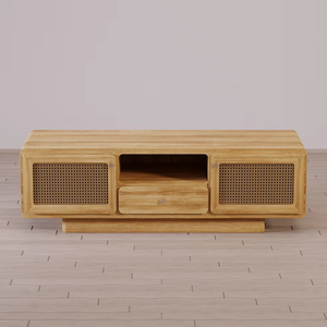 ไม้สักแข็ง100% ดีไซน์เรียบง่ายอินโดนีเซียทำศูนย์รวมความบันเทิงสำหรับเฟอร์นิเจอร์อพาร์ทเม้นท์และเฟอร์นิเจอร์ในร่ม - Product Image 1