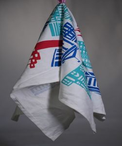 Custom 100% Cotton Floral Home Textiles Disposable Quick-Dry Hypoallergenic Kitchen <b>Towel</b> <b>Linen</b> <b>Tea</b> <b>Towel</b> Square Sustainable - Product Image 4