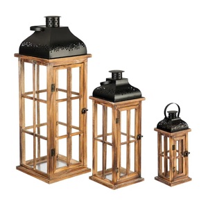 Faroles de Madera Decorativos para Exteriores de Nuevo Diseño, Faroles de Metal Hechos a Mano para Decoración Navideña del Hogar, Faroles Colgantes para Velas - Product Image 6