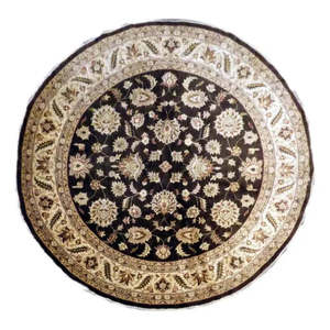 Tapis de Peshawar et de Khotan noué à la main, unique en son genre, 9' x 9' Pes_Kho_223 - Product Image 1