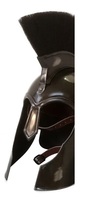Costume de Chevalier Médiéval Troie-Achille pour Halloween, Casque et Armure Grecque Trojane Personnalisés, Plume Noire Faite à la Main en Métal