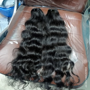 Extensions de cheveux Remy indiens les plus vendus en vrac vague profonde Super Double trames dessinées génie Style droit donneur unique humain brut - Product Image 3