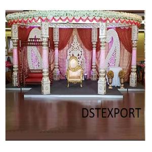 Conjunto de Mandap para Bodas Tradicionales Hindúes, Mandap de Lujo para Bodas del Sur de la India, Decoración Real para Bodas Indias, Mandap de Fibra para Bodas en Perth - Product Image 1