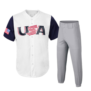 Uniforme d'équipe de Baseball et de Softball, maillot de Style dernier cri, 100% Polyester, uniforme de Softball bon marché, vêtements à manches courtes - Product Image 4