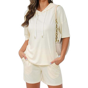 Sudaderas cortas con estilo para mujer, sudaderas con capucha con logotipo personalizado de alta calidad para mujer, sudadera recortada holgada para correr, conjuntos de sudaderas con capucha - Product Image 1