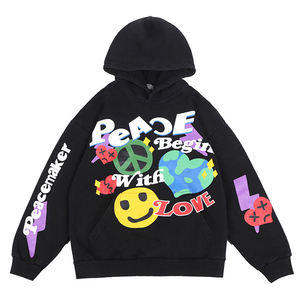 Poids lourd de haute qualité pour pull à capuche imprimé bouffant sweats à capuche thermiques surdimensionnés avec techniques brodées - Product Image 1