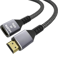 Câble HDMI EARC 2.0 mâle-femelle avec gaine en PVC, vente en gros directe du fabricant