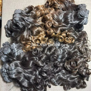 Ventes en gros de mèches de cheveux bouclés pour bébés printemps 100% cheveux indiens bruts Extensions de cheveux bouclés Fournisseur de mèches de cheveux bouclés - Product Image 4