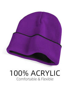 Bonnets personnalisés avec logo | Chapeaux d'hiver de qualité supérieure pour hommes et femmes | Fabricant et fournisseur de bonnets en gros - Product Image 5