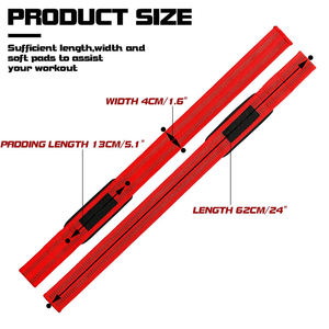 Sangles d'haltérophilie Sangles de soutien du poignet de gymnastique en gros Heavy Duty Deadlift Grip Wraps Logo personnalisé pour la dynamophilie et l'entraînement - Product Image 4