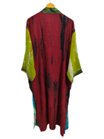 Robe portefeuille indienne tunique sari robe robe de mariée robe de maternité robe cadeau robe de plage fête porter indien imprimé soie sari kimono,