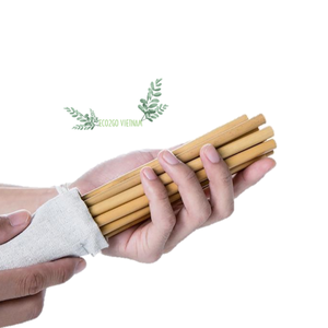 หลอดไม้ไผ่ธรรมชาติที่เป็นมิตรกับสิ่งแวดล้อม | หลอดไม้ไผ่ย่อยสลายได้ทางชีวภาพ | หลอดไม้ไผ่แบบนำกลับมาใช้ใหม่ได้-ราคาผลิต - Product Image 1