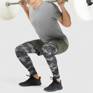 <b>Men</b> Solid Full Length <b>Yoga</b> Leggings Mid Waist Elastic Waist Breathable Quick Dry Spandex Polyester 160g <b>Pants</b> - Product Image 4
