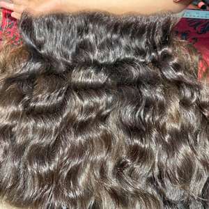 Extensions de cheveux indiens Remy 100% naturels, vierges, non traités, cuticules alignées, frontal 13x4, brins bouclés noirs pour Genius - Product Image 5