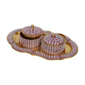 Juego de Recipientes de Almacenamiento Plateados y Negros, Elegante Caja de Almacenamiento de Metal para Frutos Secos, Recipientes para Servir Dulces - Product Image 4