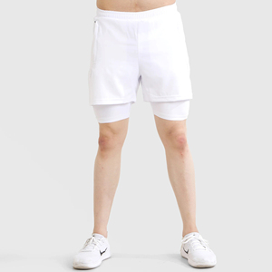 Mens Running Double-<b>Layer</b> Basketball Training Jogger Pants Sport Fitness Shorts - Product Image 1
