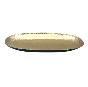 Wholesale Bulk Decorative Oval <b>Tray</b> Iron <b>Gold</b> Color for Kitchenware Dinnerware Handmade Tableware Food <b>Serving</b> <b>Tray</b> - Product Image 3