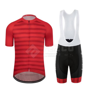 Conjuntos de Uniformes de Ciclismo Hechos en Fábrica Personalizados OEM, Tela 100% Poliéster, Transpirable, Ecológico, de Secado Rápido, Color y Logotipo Personalizados - Product Image 1