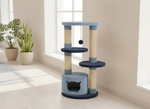 Arbre à chat Amistar "Blue Wave" de haute qualité pour chats de toutes tailles et de tous âges. - Product Image 2