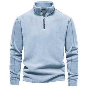 Hombres cálido polar cremallera cuello pulóver sudadera suave Shell chaqueta - Product Image 1