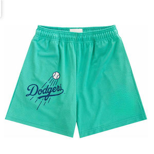 2024 nouveauté été en gros de haute qualité décontracté salle de sport plage bain Polyester maille trou lâche impression hommes respirant Shorts - Product Image 3