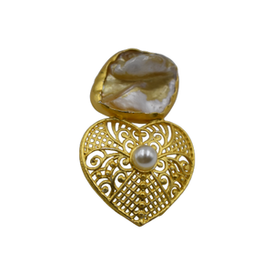 Joyería de diseño elegante de moda, pendiente de tuerca de piedra de nácar chapado en oro, pendiente de Material de latón para niñas y mujeres - Product Image 4