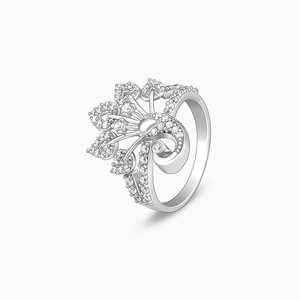 Elegant Fashionable Silver Peacock on Throne Cluster <b>Ring</b> 925 Sterling Silver Women Jewelry Trendy Peacock <b>Statement</b> Band <b>Ring</b> - Product Image 5