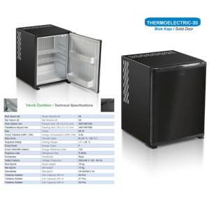 Mini-réfrigérateur thermoélectrique 40 - 38L, porte pleine, portable, refroidissement direct, usage domestique - Product Image 5