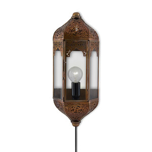 Farol marroquí de pared, cobre antiguo, diseño clásico para bodas, decoración del hogar, hotel, restaurante, alta calidad, hecho en India. - Product Image 4